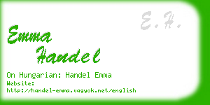 emma handel business card